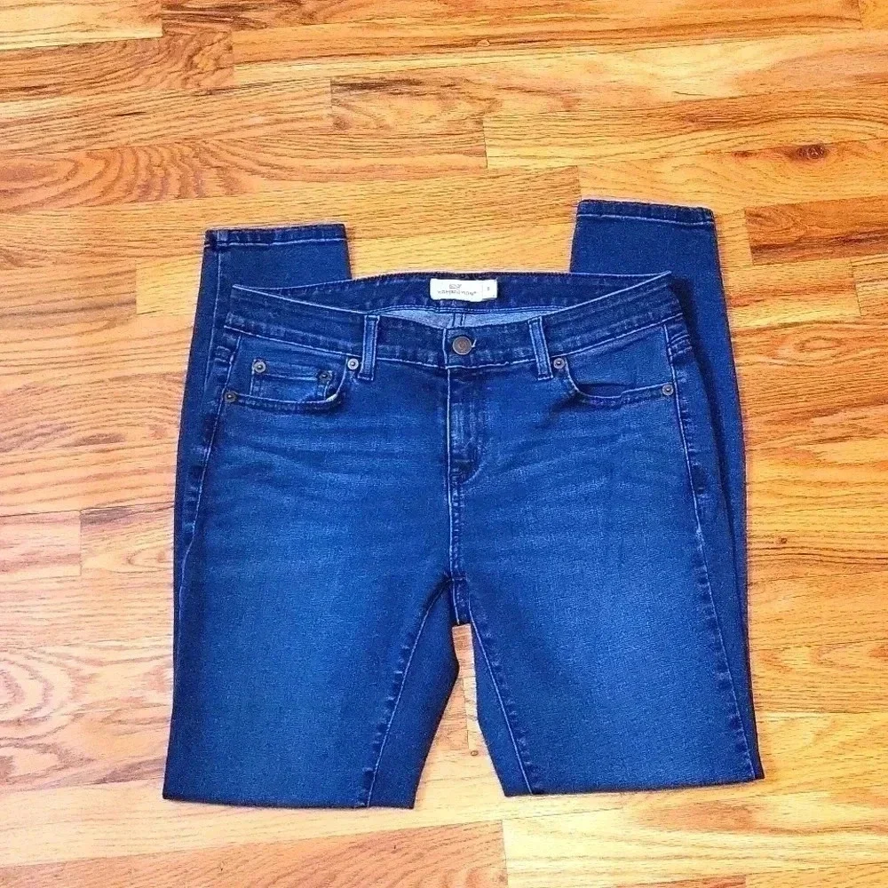 Vineyard Vine Dark Blue Denim Skinny Ankle Jeans(8)